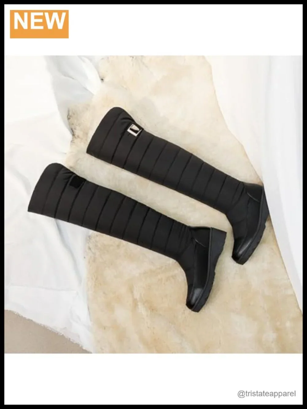 Warm Fur Lined Over The Knee Snow Boots Waterproof Thick Sole Winter